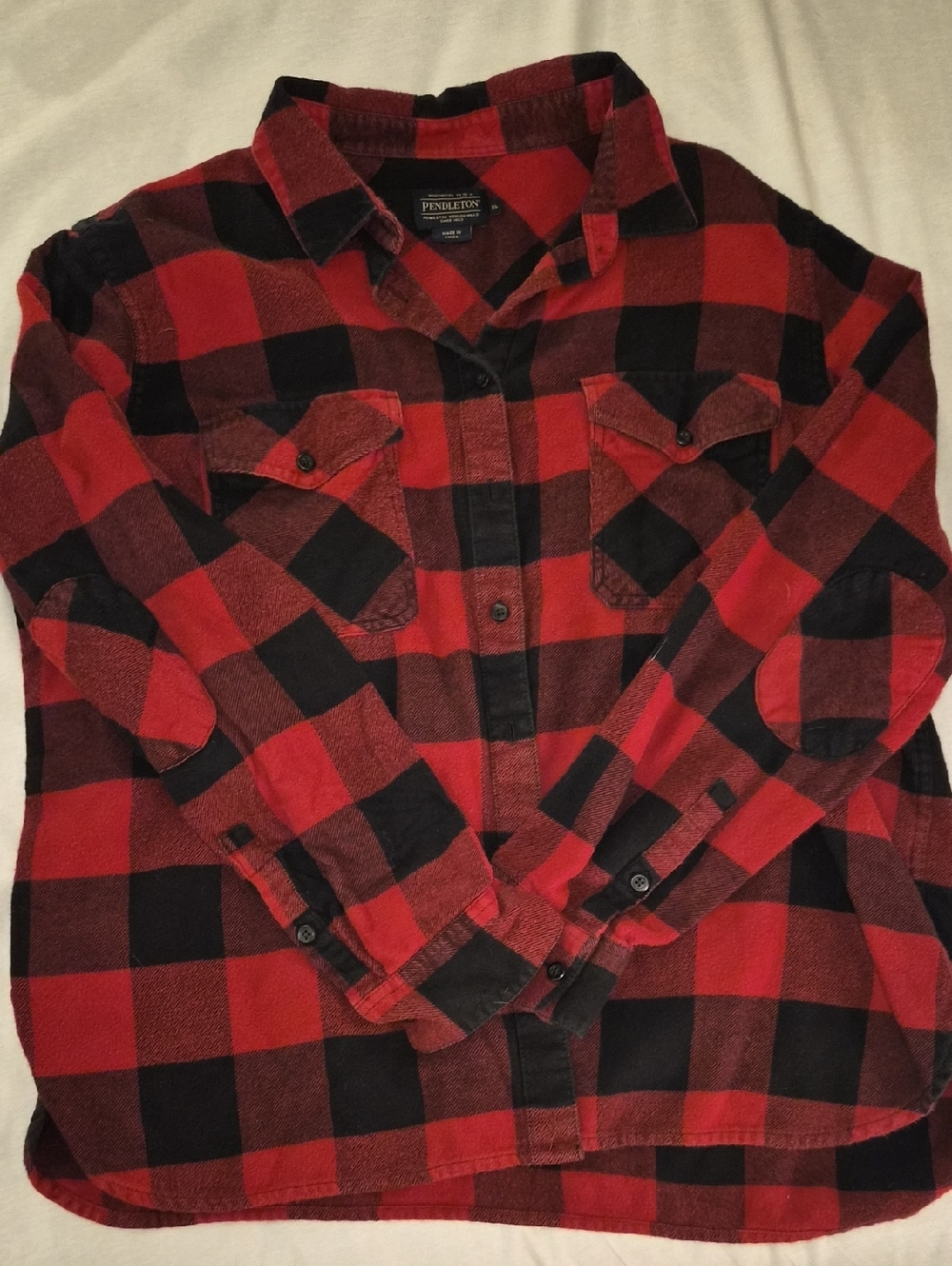 Pendleton Red and Black Buffalo Plaid Button-Up Shirt
